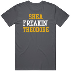 Shea Freakin Theodore Vegas Hockey Player Sports Fan Cool Vintage Charcoal Grey Cotton T Shirt