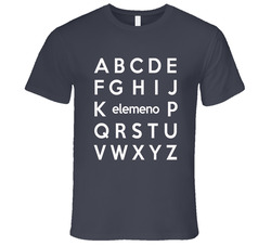 Alphabet Elemeno Funny Words Sayings Nerd Geek Vintage Charcoal Grey Cotton T Shirt Alphabet Elemeno Funny Words Sayings Nerd Geek Vintage Charcoal Grey Cotton T Shirt