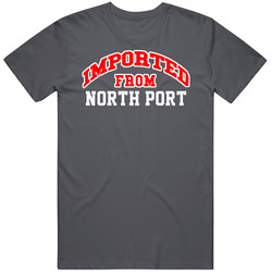 Imported From North Port Florida Sports Team Trade Vintage Charcoal Grey Cotton T Shirt