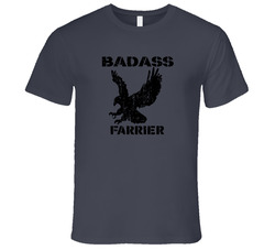 Badass Farrier Eagle Patriotic Vintage Charcoal Grey Cotton T Shirt Badass Farrier Eagle Patriotic Vintage Charcoal Grey Cotton T Shirt