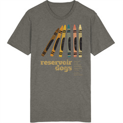 Reservoir Dogs Characters Color Crayons Worn Look Vintage Unisex Vintage Charcoal Grey Cotton T Shirt Reservoir Dogs Characters Color Crayons Worn Look Vintage Unisex Vintage Charcoal Grey Cotton T Shirt