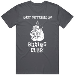 East Pittsburgh Boxing Club City Vintage Charcoal Grey Cotton T Shirt East Pittsburgh Boxing Club City Vintage Charcoal Grey Cotton T Shirt