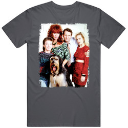 Married With Children 80s Dysfunctional Family Comedy Tv Show Grunge Look Vintage Charcoal Grey Cotton T Shirt Married With Children 80s Dysfunctional Family Comedy Tv Show Grunge Look Vintage Charcoal Grey Cotton T Shirt