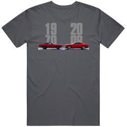 Dodge Challenger 1970 2008 Mopar Car Vintage Charcoal Grey Cotton T Shirt Dodge Challenger 1970 2008 Mopar Car Vintage Charcoal Grey Cotton T Shirt