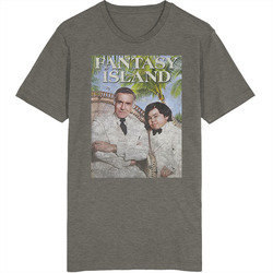 Fantasy Island Vintage Tv Show Vintage Charcoal Grey Cotton T Shirt Fantasy Island Vintage Tv Show Vintage Charcoal Grey Cotton T Shirt