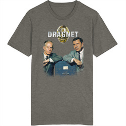 Dragnet 1967 60s Tv Series Show Worn Look Vintage Unisex Vintage Charcoal Grey Cotton T Shirt Dragnet 1967 60s Tv Series Show Worn Look Vintage Unisex Vintage Charcoal Grey Cotton T Shirt