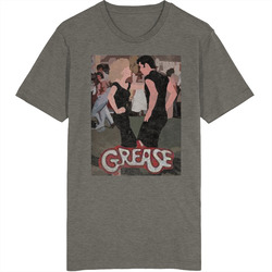 Grease Movie Fan Vintage Vintage Charcoal Grey Cotton T Shirt Grease Movie Fan Vintage Vintage Charcoal Grey Cotton T Shirt