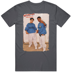 Kris Kross Word Up 90s Rap Legends Worn Look Vintage Charcoal Grey Cotton T Shirt Kris Kross Word Up 90s Rap Legends Worn Look Vintage Charcoal Grey Cotton T Shirt