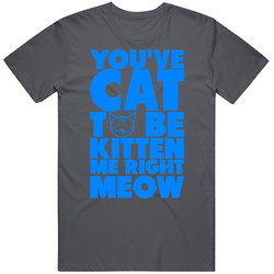 You've Cat To Be Kitten Me Right Meow Funny Feline Slogan Vintage Charcoal Grey Cotton T Shirt You've Cat To Be Kitten Me Right Meow Funny Feline Slogan Vintage Charcoal Grey Cotton T Shirt