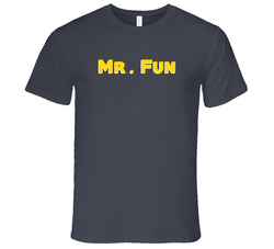 Mr. Fun Adjective Funny Random Vintage Charcoal Grey Cotton T Shirt Mr. Fun Adjective Funny Random Vintage Charcoal Grey Cotton T Shirt