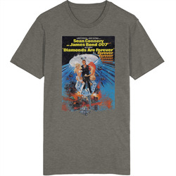 Diamonds Are Forever Vintage Movie Vintage Charcoal Grey Cotton T Shirt Diamonds Are Forever Vintage Movie Vintage Charcoal Grey Cotton T Shirt