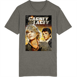Cagney & Lacey 80s Tv Series Show Worn Look Vintage Unisex Vintage Charcoal Grey Cotton T Shirt Cagney & Lacey 80s Tv Series Show Worn Look Vintage Unisex Vintage Charcoal Grey Cotton T Shirt