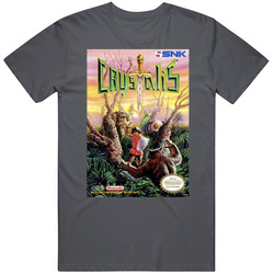 Nintendo Nes Crystalis Retro Video Game Cover Vintage Charcoal Grey Cotton T Shirt Nintendo Nes Crystalis Retro Video Game Cover Vintage Charcoal Grey Cotton T Shirt