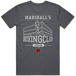 Marshall Boxing Club Fighting Excerise Vintage Charcoal Grey Cotton T Shirt
