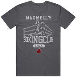 Maxwell Boxing Club Fighting Excerise Vintage Charcoal Grey Cotton T Shirt Maxwell Boxing Club Fighting Excerise Vintage Charcoal Grey Cotton T Shirt