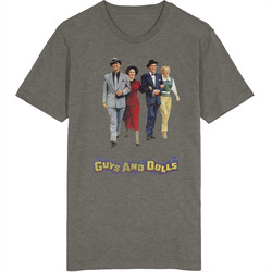 Guys And Dolls Vintage 1955 Movie Vintage Charcoal Grey Cotton T Shirt Guys And Dolls Vintage 1955 Movie Vintage Charcoal Grey Cotton T Shirt