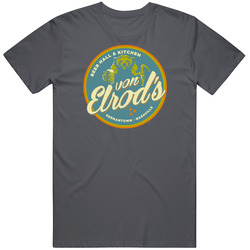 Von Elrod's Beer Hall & Kitchen Nashville Tennessee Top Restaurants Food Fan Lover Foodie Vintage Charcoal Grey Cotton T Shirt Von Elrod's Beer Hall & Kitchen Nashville Tennessee Top Restaurants Food Fan Lover Foodie Vintage Charcoal Grey Cotton T Shirt
