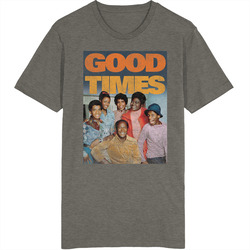Good Times Vintage Tv Show Vintage Charcoal Grey Cotton T Shirt Good Times Vintage Tv Show Vintage Charcoal Grey Cotton T Shirt