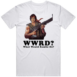 What Would Rambo Do WWJD Classic Vintage Unisex T Shirt What Would Rambo Do WWJD Classic Vintage Unisex T Shirt
