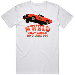 Wwbld Dukes Of Hazzard Tv Show White WWJD Classic Vintage Unisex T Shirt Wwbld Dukes Of Hazzard Tv Show White WWJD Classic Vintage Unisex T Shirt