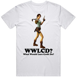 What Would Lara Croft Do WWJD Classic Vintage Unisex T Shirt What Would Lara Croft Do WWJD Classic Vintage Unisex T Shirt