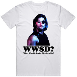 Snake Plissken What Would He Do Escape From New York WWJD Classic Vintage Unisex T Shirt Snake Plissken What Would He Do Escape From New York WWJD Classic Vintage Unisex T Shirt