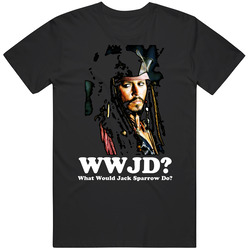 Wwjd What Would Jack Do? Pirates Of The Caribbean WWJD Classic Vintage Unisex T Shirt Wwjd What Would Jack Do? Pirates Of The Caribbean WWJD Classic Vintage Unisex T Shirt