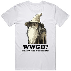 What Would Gandalf Do Lord Of The Rings WWJD Classic Vintage Unisex T Shirt What Would Gandalf Do Lord Of The Rings WWJD Classic Vintage Unisex T Shirt
