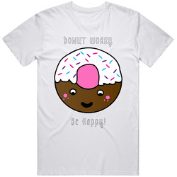 Donut Worry Be Happy Retro Vintage Classic Food T Shirt Donut Worry Be Happy Retro Vintage Classic Food T Shirt