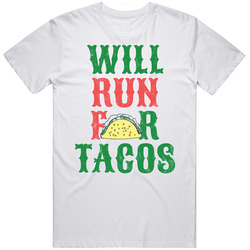 Will Run For Tacos Worn Look Funny Junk Food Gym Retro Vintage Classic Food T Shirt Will Run For Tacos Worn Look Funny Junk Food Gym Retro Vintage Classic Food T Shirt