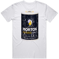 Morton Salt Label Cool Condiments Food Gift Distressed Retro Vintage Classic Food T Shirt
