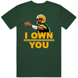 Green Bay Qb Aaron Rodgers I Own You Chicago Fans Game Vintage Retro Forest Green T Shirt Green Bay Qb Aaron Rodgers I Own You Chicago Fans Game Vintage Retro Forest Green T Shirt