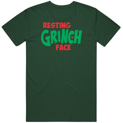 Resting Grinch Face Man's T-Shirt Forest Green Vintage Retro Forest Green T Shirt Resting Grinch Face Man's T-Shirt Forest Green Vintage Retro Forest Green T Shirt