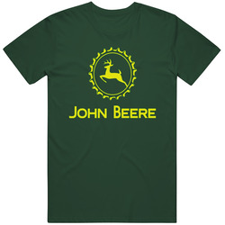 John Beer Parody Vintage Retro Forest Green T Shirt John Beer Parody Vintage Retro Forest Green T Shirt