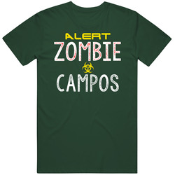 Alert Zombie Campos Funny Warning Scary Halloween Name Vintage Retro Forest Green T Shirt Alert Zombie Campos Funny Warning Scary Halloween Name Vintage Retro Forest Green T Shirt