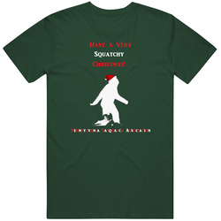 Squatchy Christmas Vintage Retro Forest Green T Shirt Squatchy Christmas Vintage Retro Forest Green T Shirt