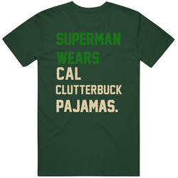 Cal Clutterbuck Gives Me A Lady Boner Minnesota Hockey Vintage Retro Forest Green T Shirt