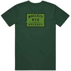 Bulleit Rye Whiskey Vintage Retro Forest Green T Shirt