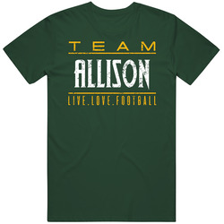 Live Love Football Geronimo Allison Green Bay Football Team Fan Vintage Retro Forest Green T Shirt Live Love Football Geronimo Allison Green Bay Football Team Fan Vintage Retro Forest Green T Shirt