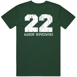 Aaron Ripkowski No.22 Green Bay Football Fan Worn Look Sports Vintage Retro Forest Green T Shirt Aaron Ripkowski No.22 Green Bay Football Fan Worn Look Sports Vintage Retro Forest Green T Shirt