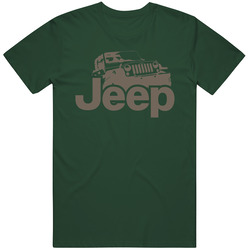 Off Road Jeep Vintage Retro Forest Green T Shirt Off Road Jeep Vintage Retro Forest Green T Shirt