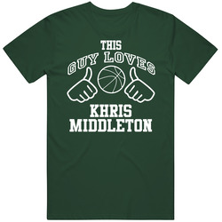 Khris Middleton This Guy Loves Heart Milwaukee Basketball Vintage Retro Forest Green T Shirt Khris Middleton This Guy Loves Heart Milwaukee Basketball Vintage Retro Forest Green T Shirt