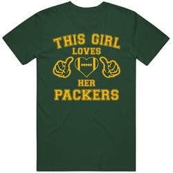 This Girl Loves Her Packers Green Football Vintage Retro Forest Green T Shirt This Girl Loves Her Packers Green Football Vintage Retro Forest Green T Shirt