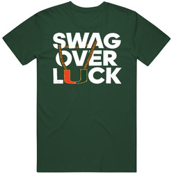Miami Hurricane Swag Over Luck Turnover Chain Vintage Retro Forest Green T Shirt Miami Hurricane Swag Over Luck Turnover Chain Vintage Retro Forest Green T Shirt