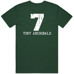 Tiny Archibald #7 Boston Basketball Fan Worn Look Sports Vintage Retro Forest Green T Shirt Tiny Archibald #7 Boston Basketball Fan Worn Look Sports Vintage Retro Forest Green T Shirt