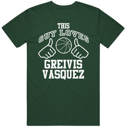 Greivis Vasquez This Guy Loves Heart Milwaukee Basketball Vintage Retro Forest Green T Shirt Greivis Vasquez This Guy Loves Heart Milwaukee Basketball Vintage Retro Forest Green T Shirt