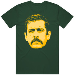 Aaron Rodgers Greenbay Shiloutte Moustache Face Vintage Retro Forest Green T Shirt Aaron Rodgers Greenbay Shiloutte Moustache Face Vintage Retro Forest Green T Shirt