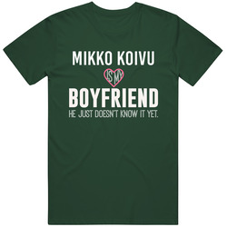 Mikko Koivu Is My Boyfriend Just Doesnt Know Minnesota Hockey Player Vintage Retro Forest Green T Shirt Mikko Koivu Is My Boyfriend Just Doesnt Know Minnesota Hockey Player Vintage Retro Forest Green T Shirt