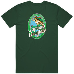 Captain's Daughter Ipa Beer Vintage Retro Forest Green T Shirt Captain's Daughter Ipa Beer Vintage Retro Forest Green T Shirt