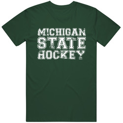 Michigan State Hockey Vintage Retro Forest Green T Shirt Michigan State Hockey Vintage Retro Forest Green T Shirt